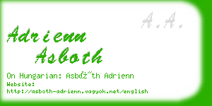 adrienn asboth business card